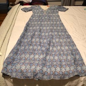 3/4 sleeve Tory Burch gown